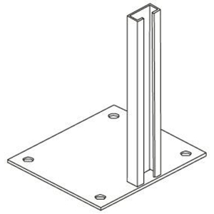 Floor support flat fixed mounted screen.