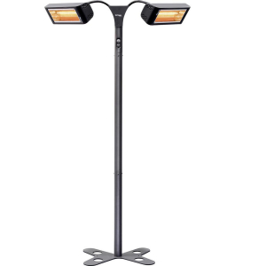 Heat lamp on stand with 2x1500W bulbs