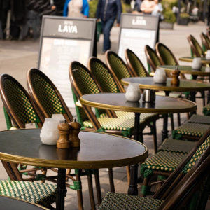 WERZALIT - Sort/messing bordplade rund