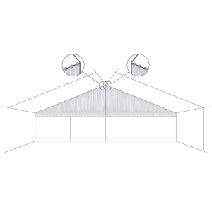 Gable triangle 12m rafted SET OF 2 PCS.