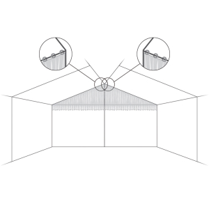 Gable triangle 6m rafted - SET OF 2 PCS