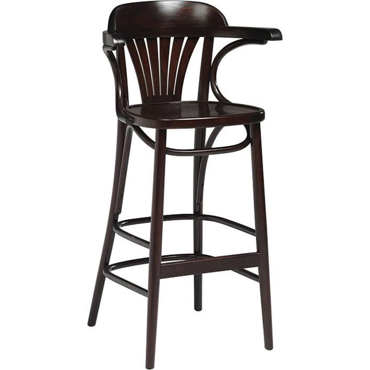 Classic Bar Stool with backrest with seat height 80cm