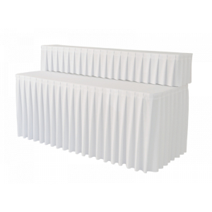 Zown Paramount pleated buffet cover - white