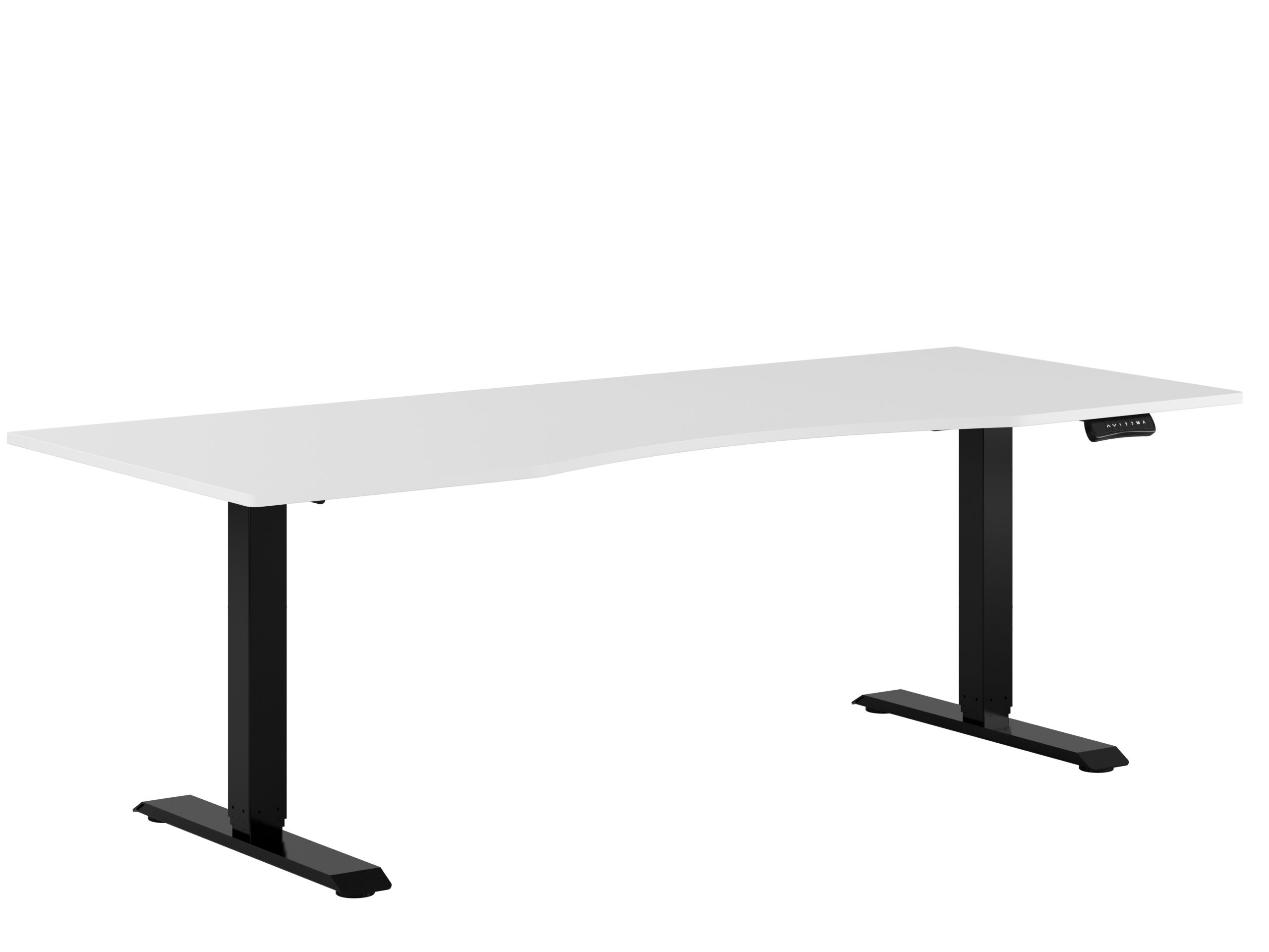 Premium Height Adjustable Table with 2 motors and belly cutout 200x80cm