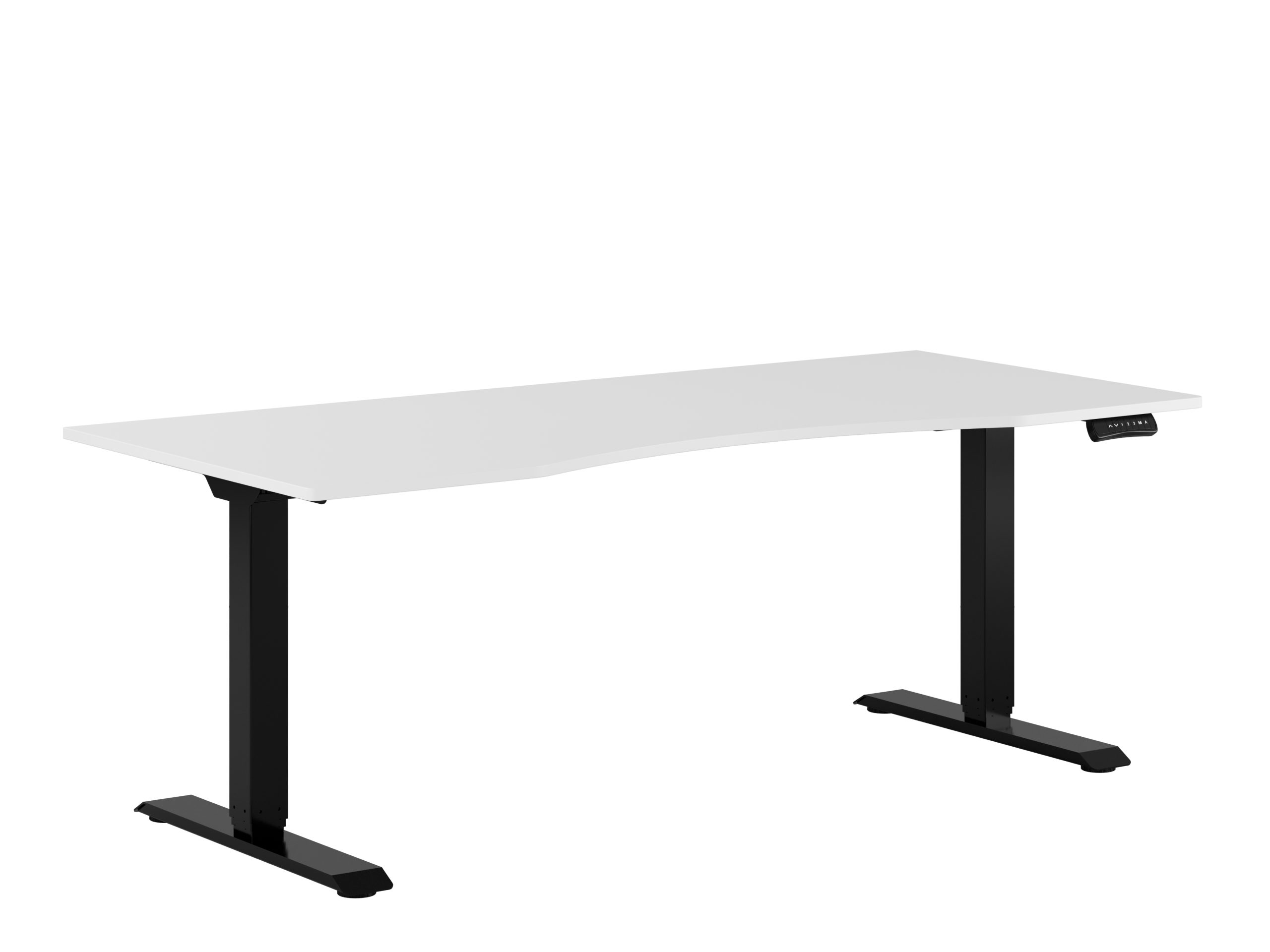 Premium Height Adjustable Table with 2 motors and belly cutout 180x80cm