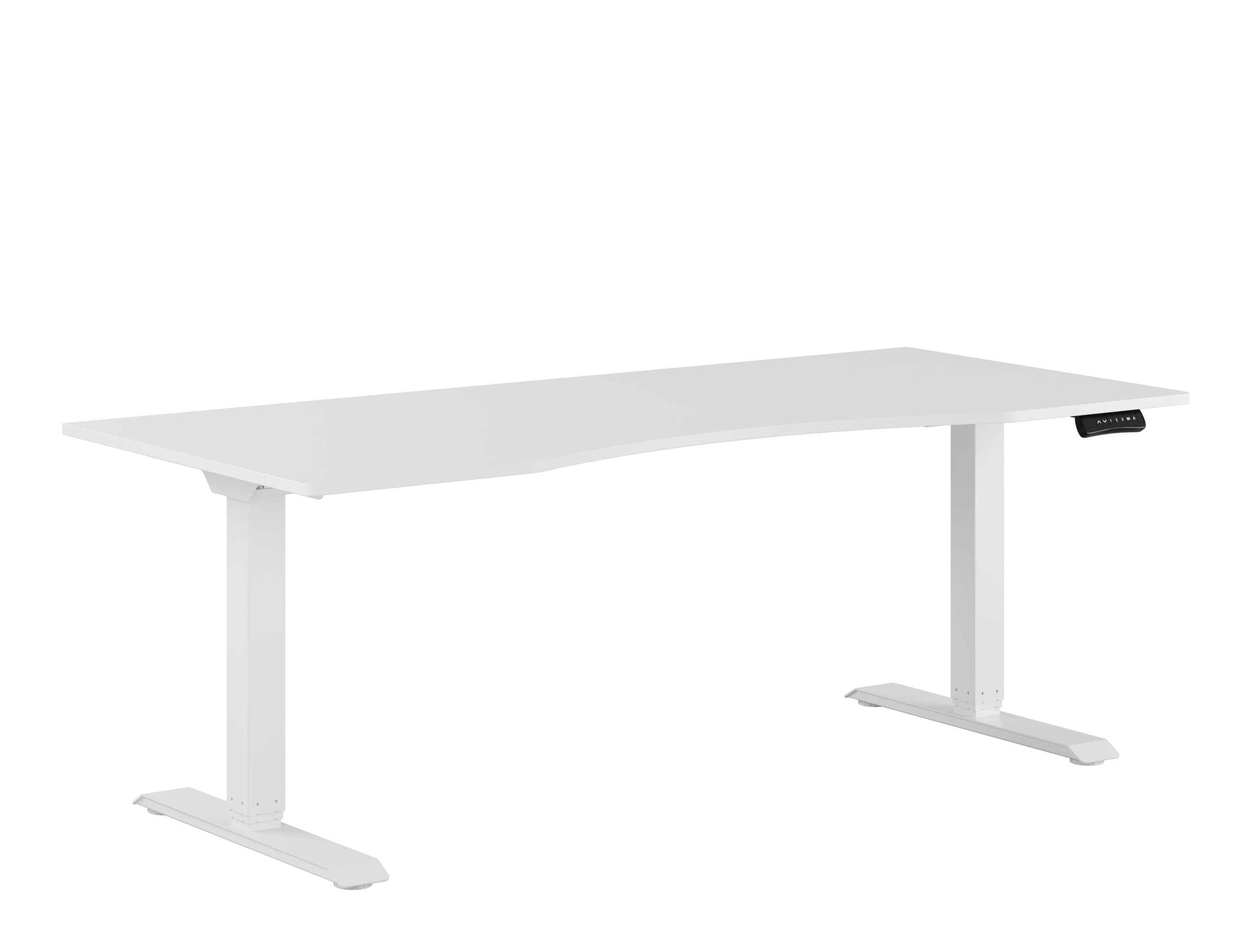 Premium Height Adjustable Table with 2 motors and belly cutout 180x80cm