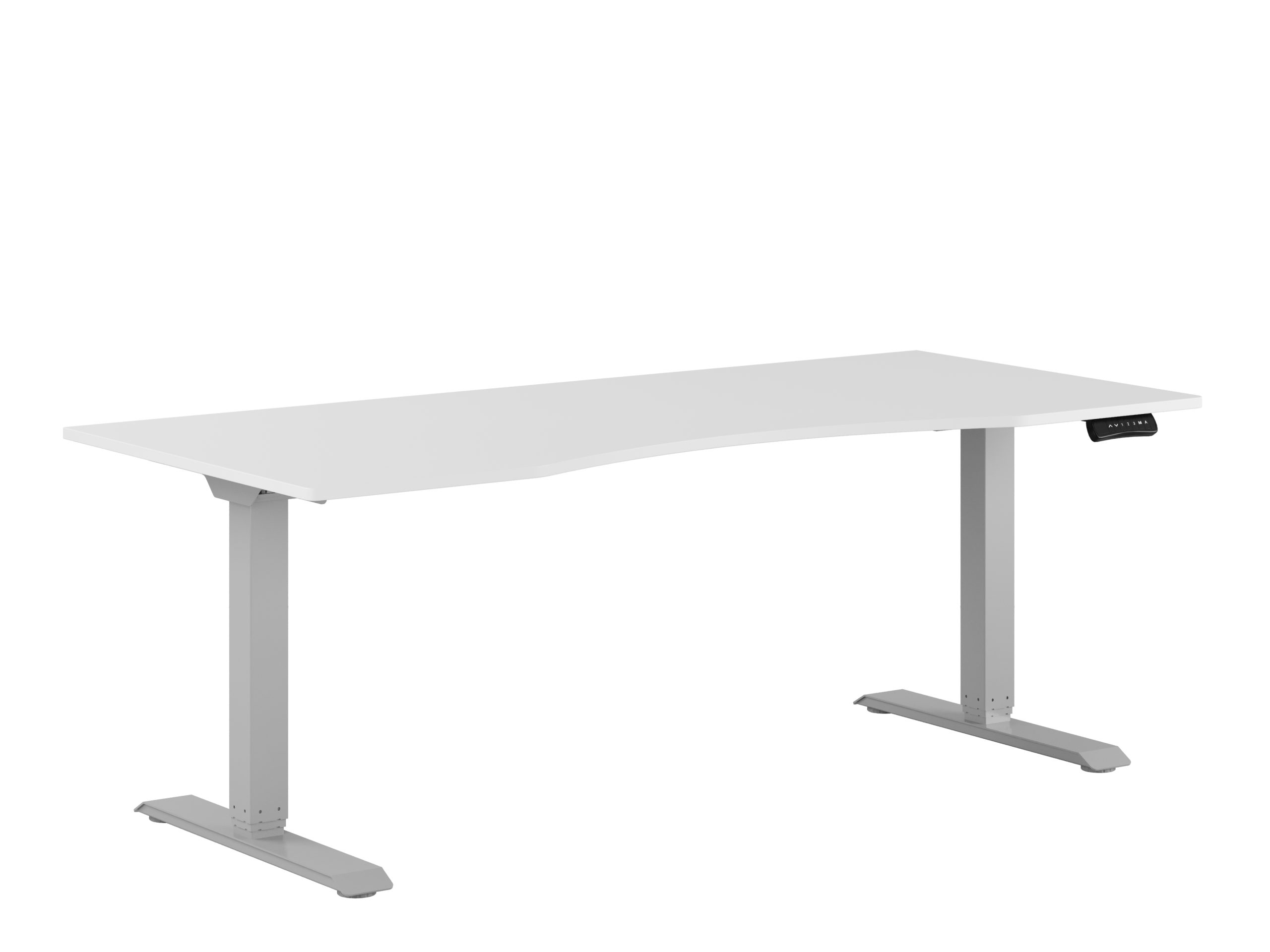 Premium Height Adjustable Table with 2 motors and belly cutout 180x80cm