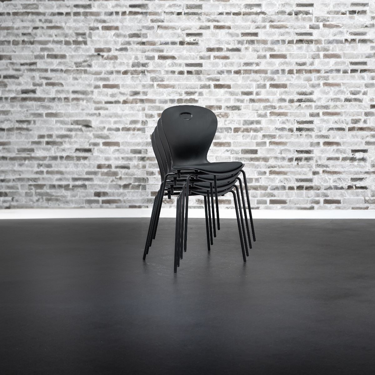 Conference chair KAROLINE with cushion, 4-pack