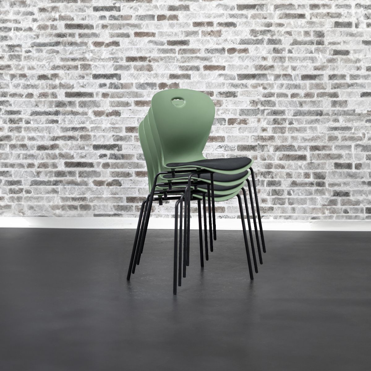 Conference chair KAROLINE with cushion, 4-pack