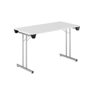 Dinner Style - 120x60cm - Foldable table - White-Chrome