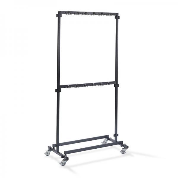 Wardrobe rack with hooks, wheels