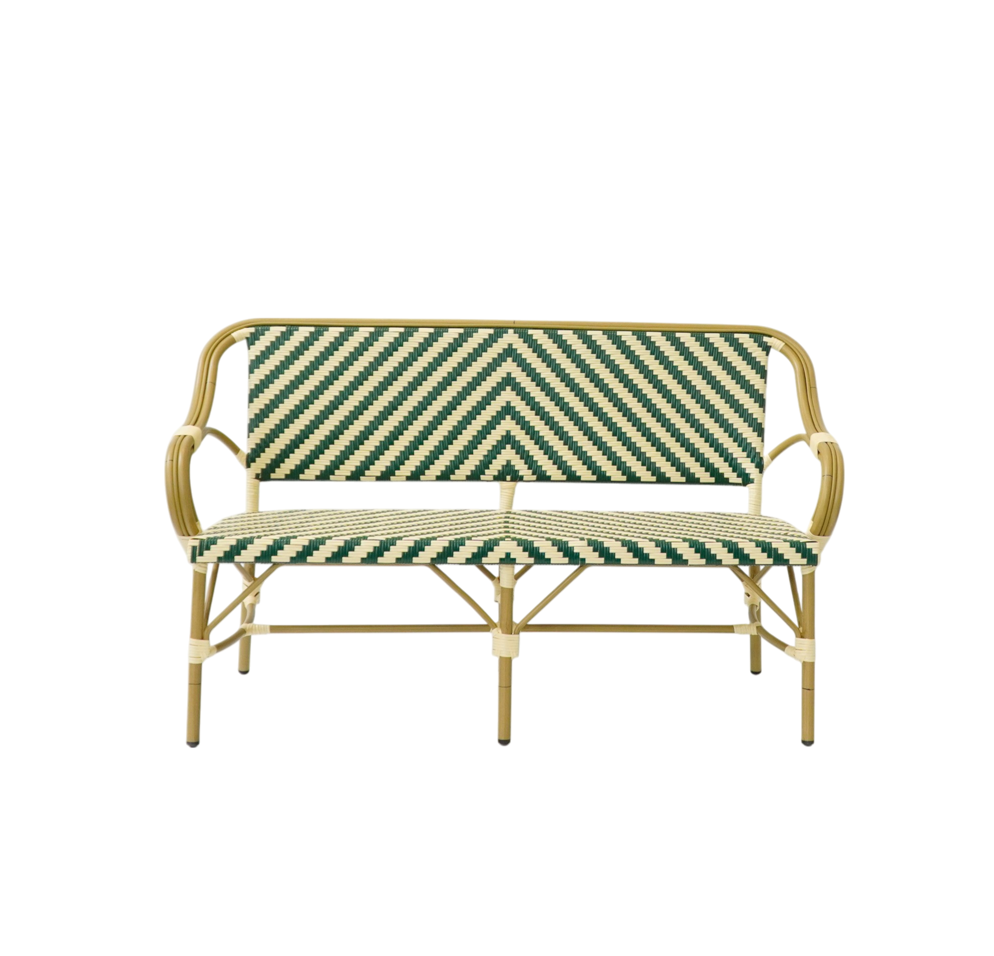 Paris - Cafe bench with armrests - Woven
