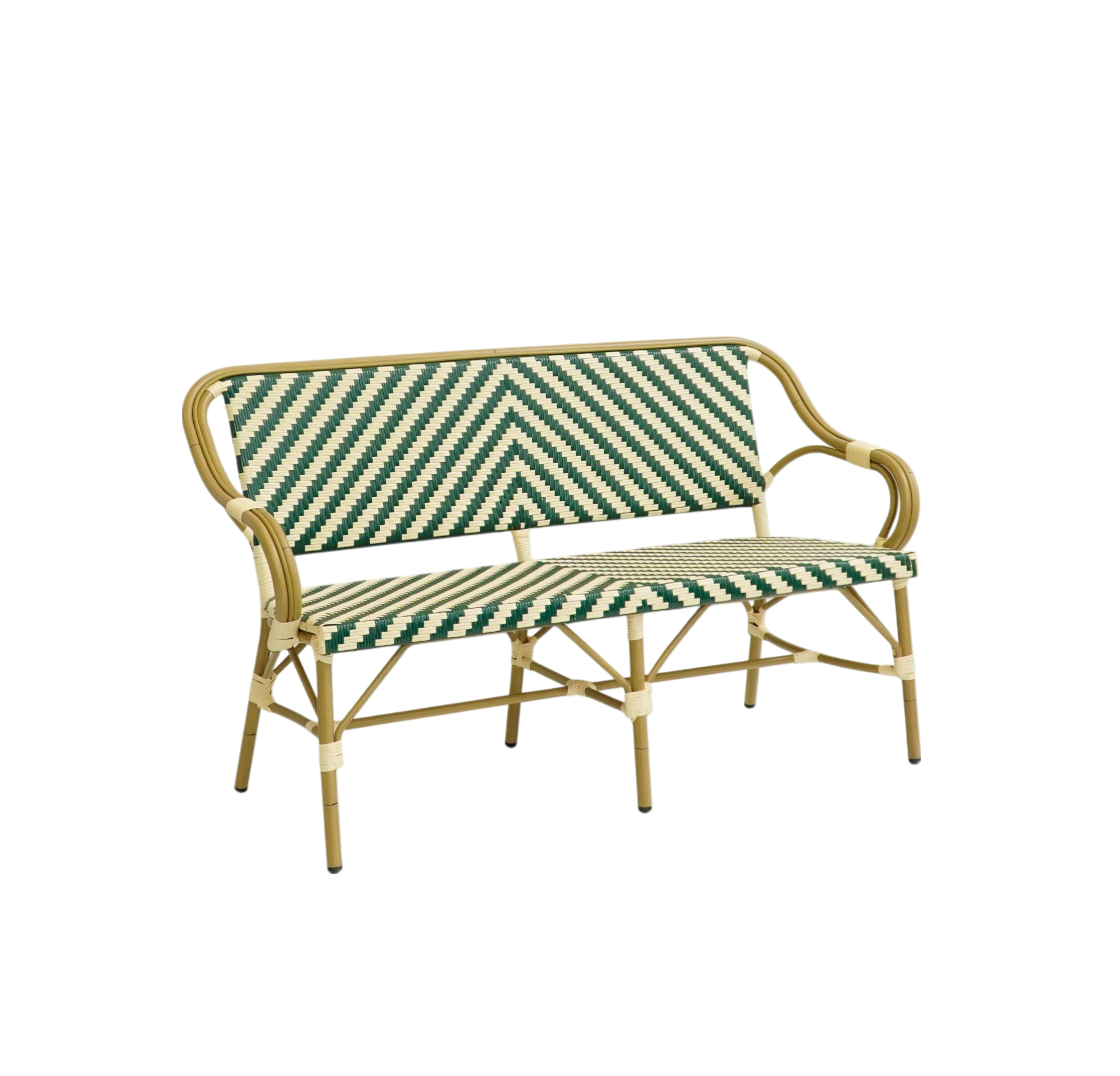 Paris - Cafe bench with armrests - Woven