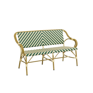 Paris - Cafe bench with armrests - Woven