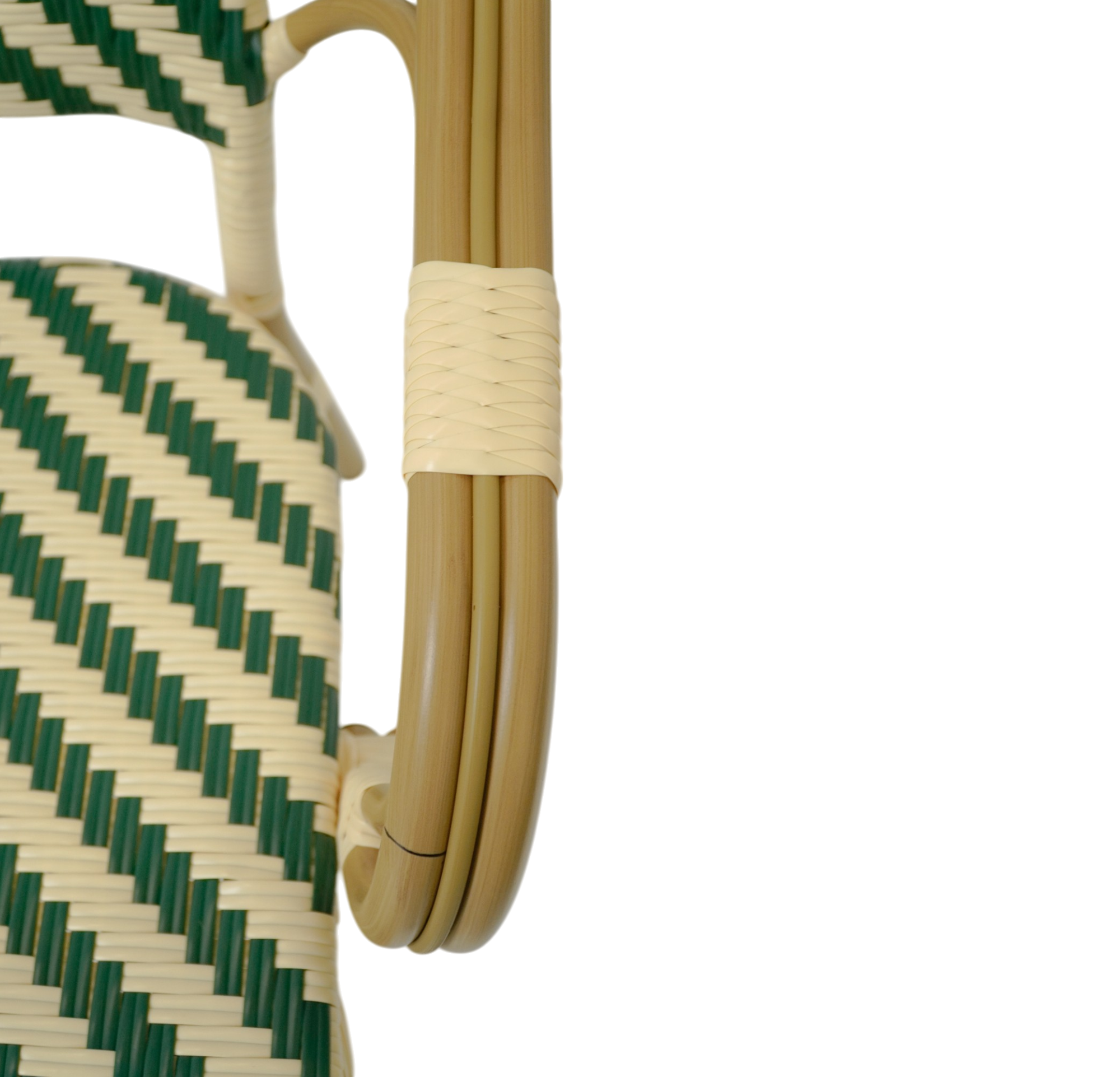 Paris - Cafe bench with armrests - Woven