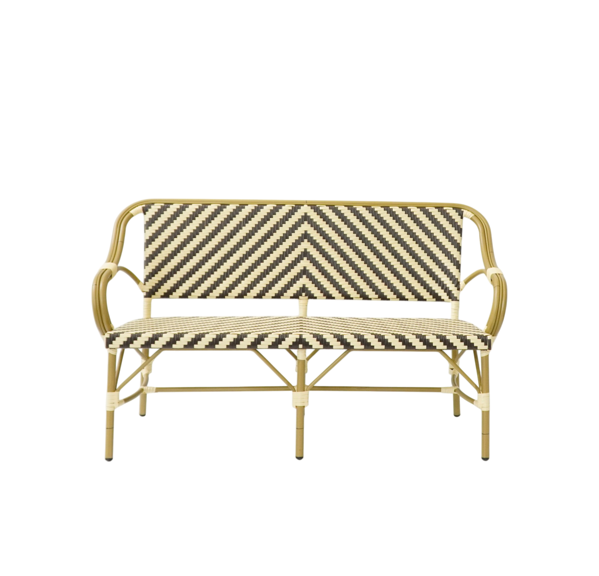 Paris - Cafe bench with armrests - Woven