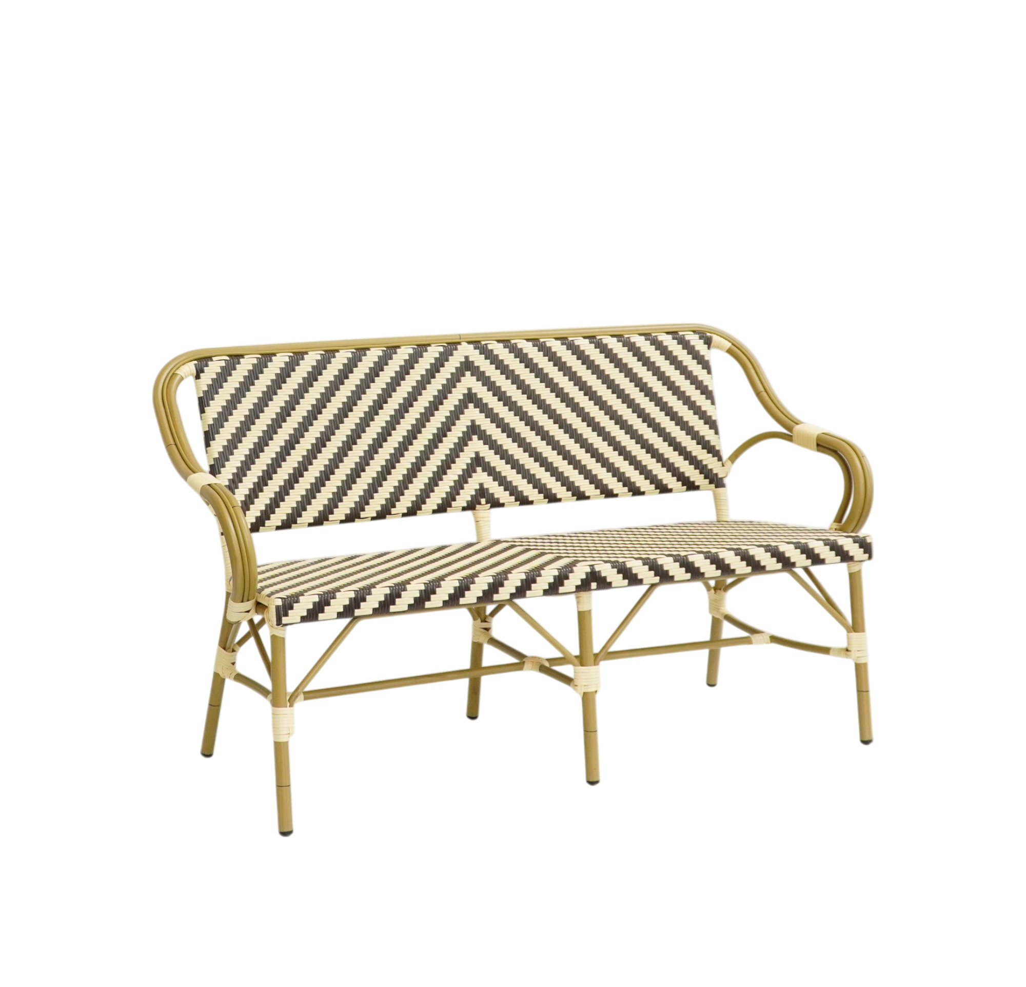 Paris - Cafe bench with armrests - Woven