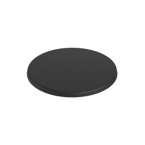 Black round tabletop