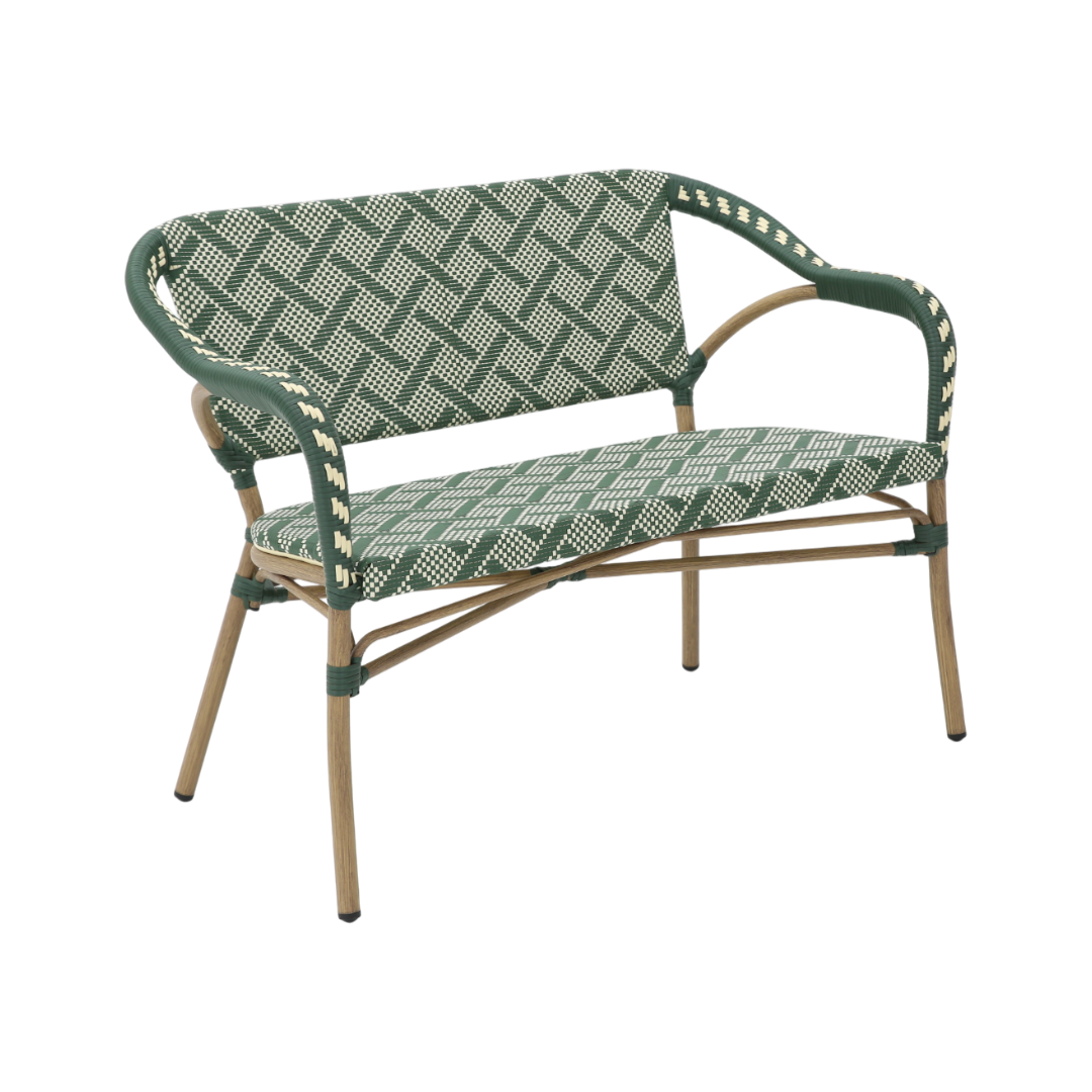 Marseille Cafe bench with armrests