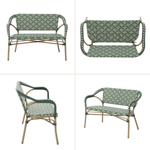 Marseille Cafe bench with armrests