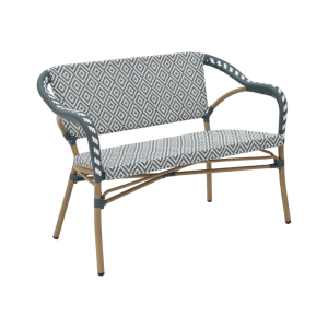 Nantes Cafe bench with armrests