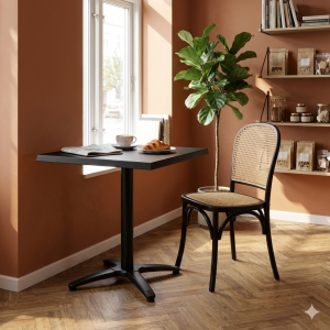 Black square table top