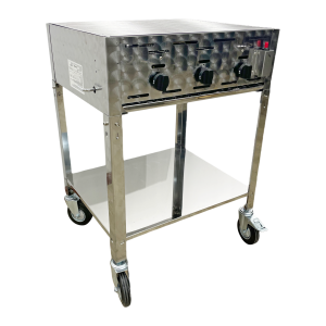 Gas grill 3 burners w/grate 30-37mb - Complete frame with wheels