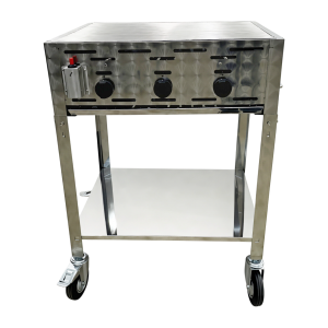 Gas grill 3 burners w/grate 30-37mb - Complete frame with wheels