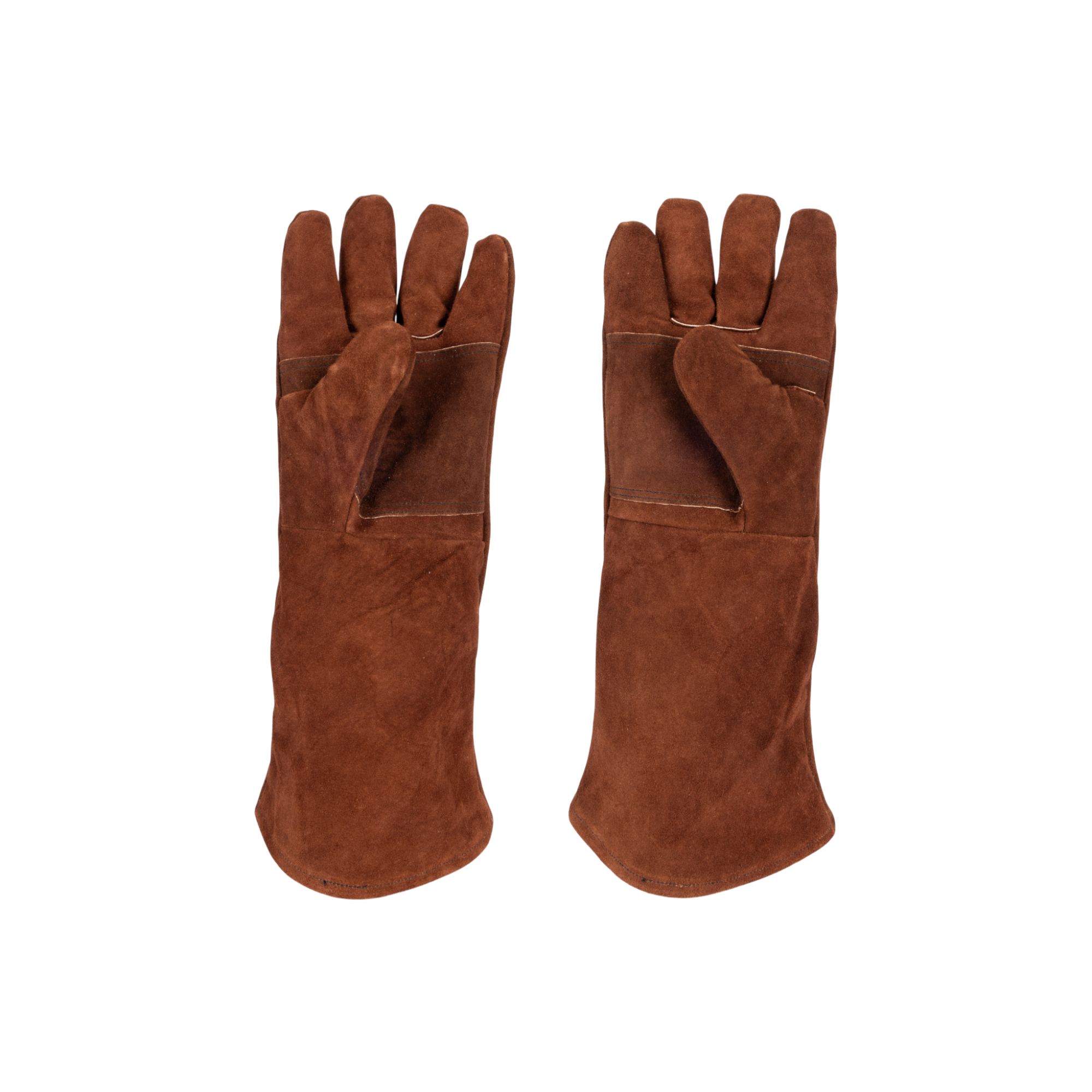 Leather grill gloves, White Fire