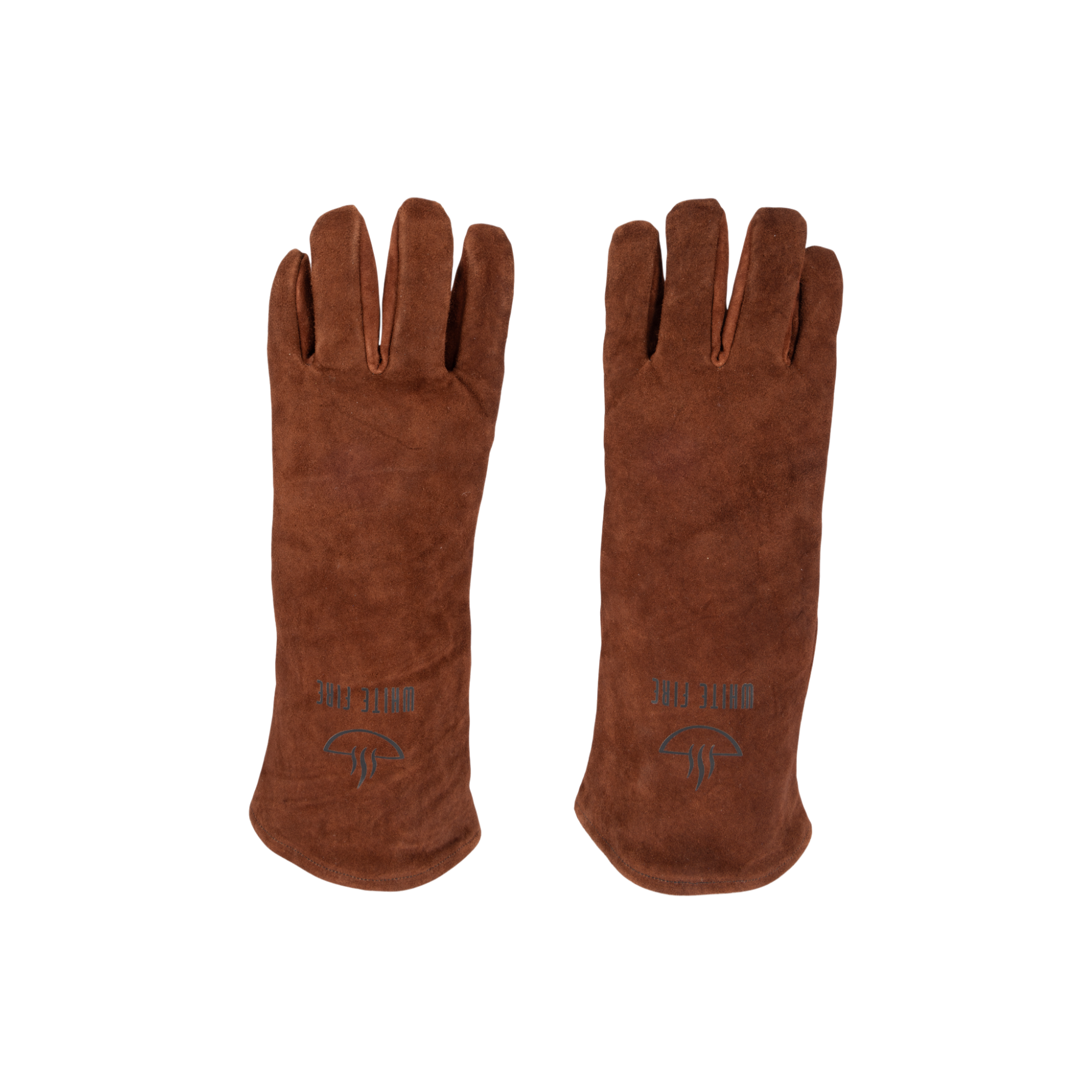 Leather grill gloves, White Fire