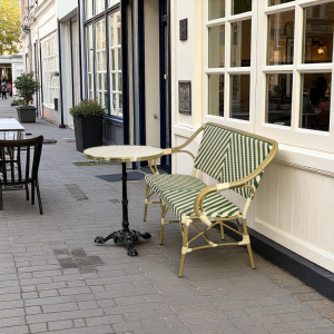 Cafe bundlepack Paris with bench green-beige