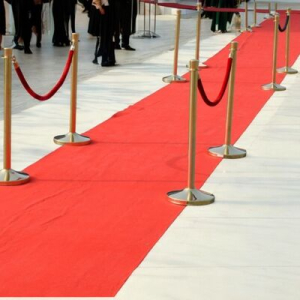 Exhibition carpet rip/latex red runner 1.33x60 m