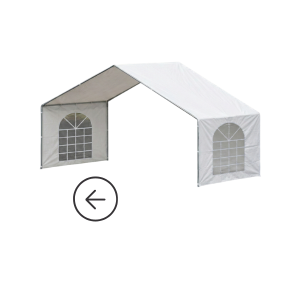 Extension section Tent for Events 6x2m incl. sides and canopy