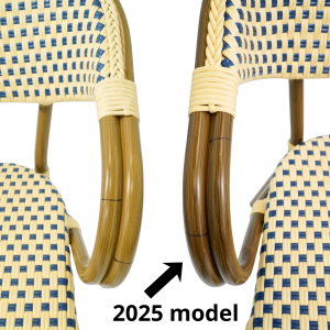 Paris - Cafe chair with armrest - Wicker MODEL 2025