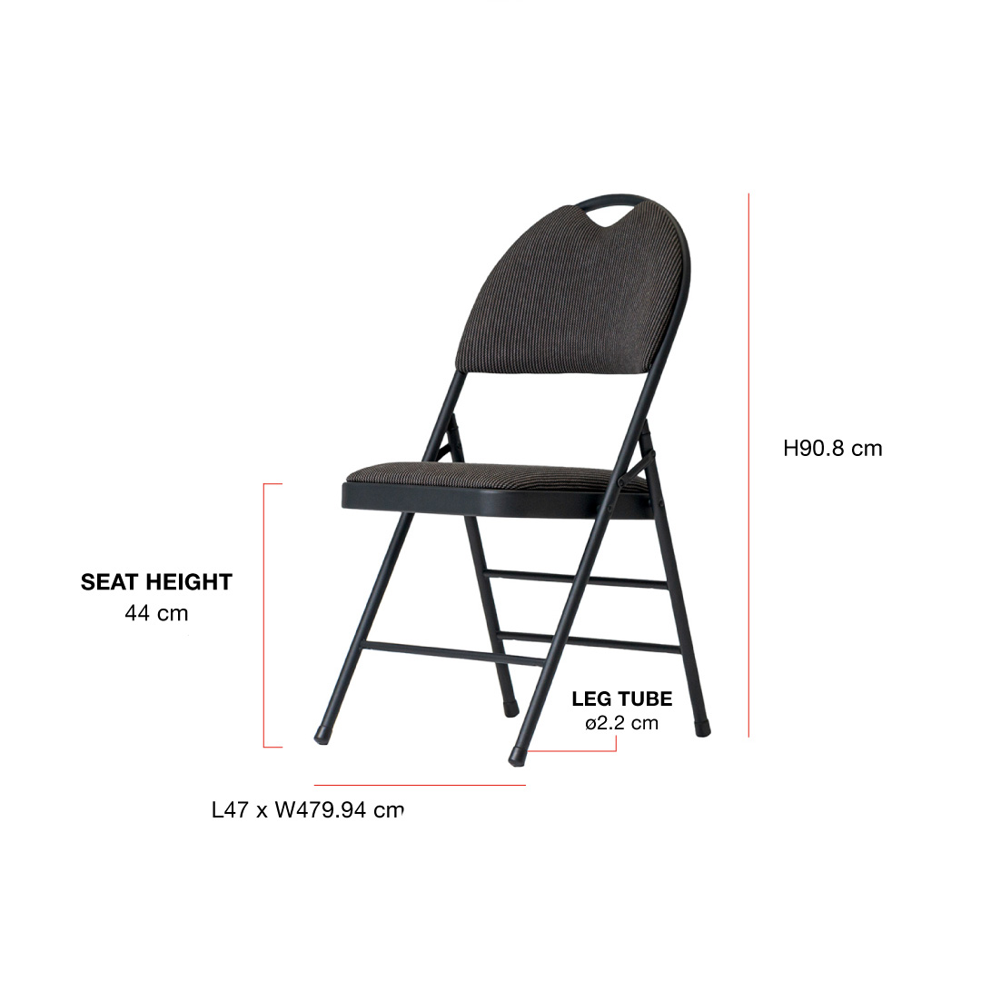 Zown Günther foldable chair with upholstery