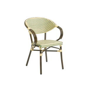 Paris - Cafe chair with armrest - Wicker MODEL 2025