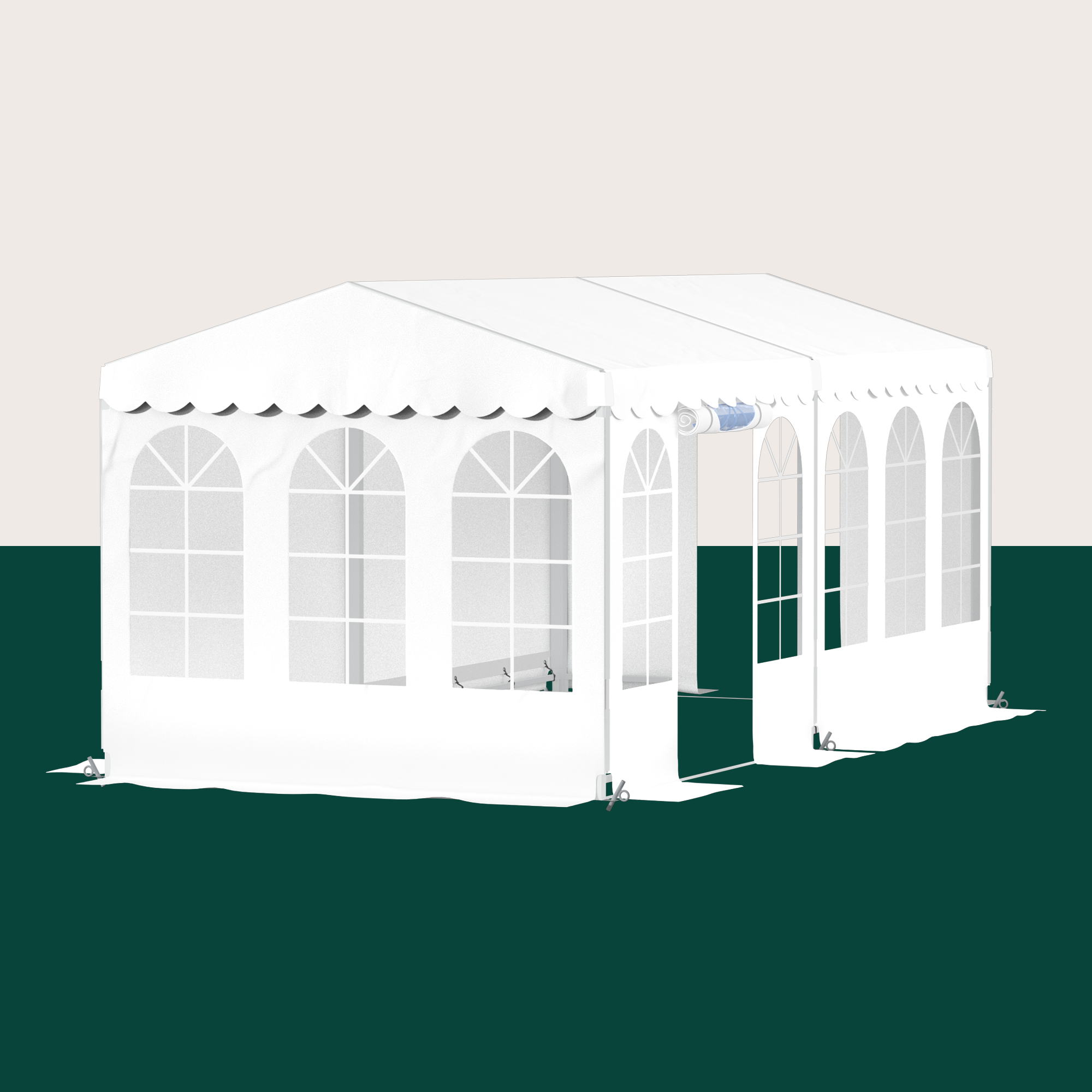 Party Tent Complete 3 x 6 mtr. WHITE