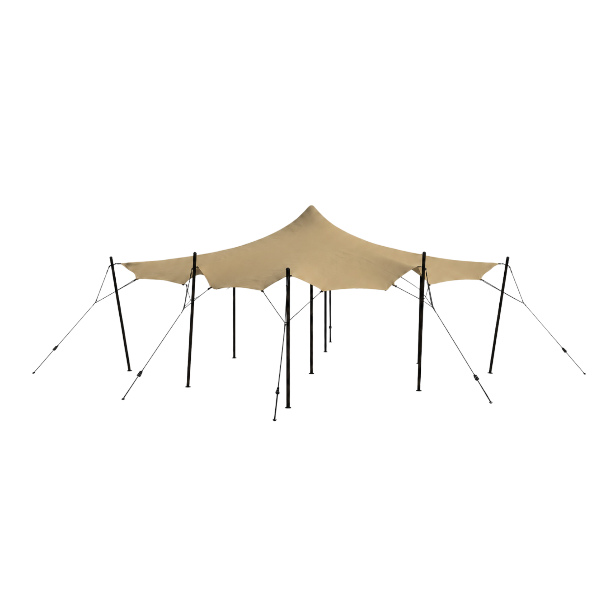 Stretch tent 6x6m - SAND - Complete