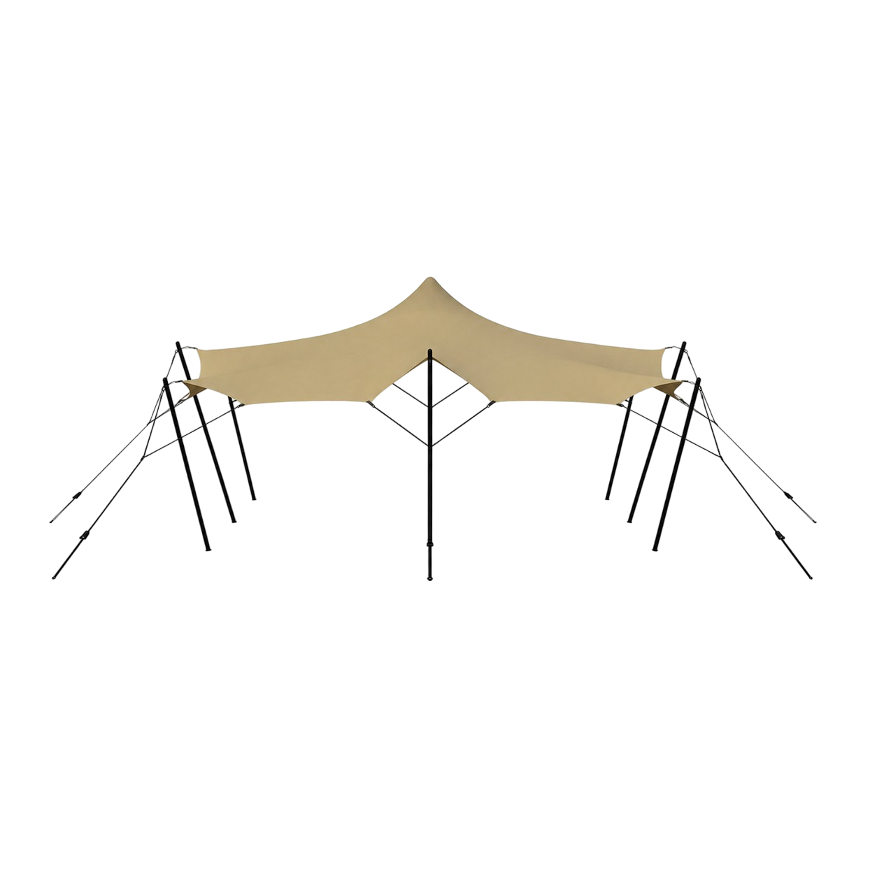 Stretch tent 6x6m - SAND - Complete