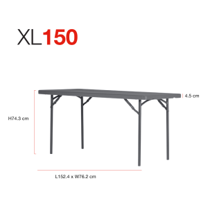 Zown New Classic - foldable table XL 150x76 cm