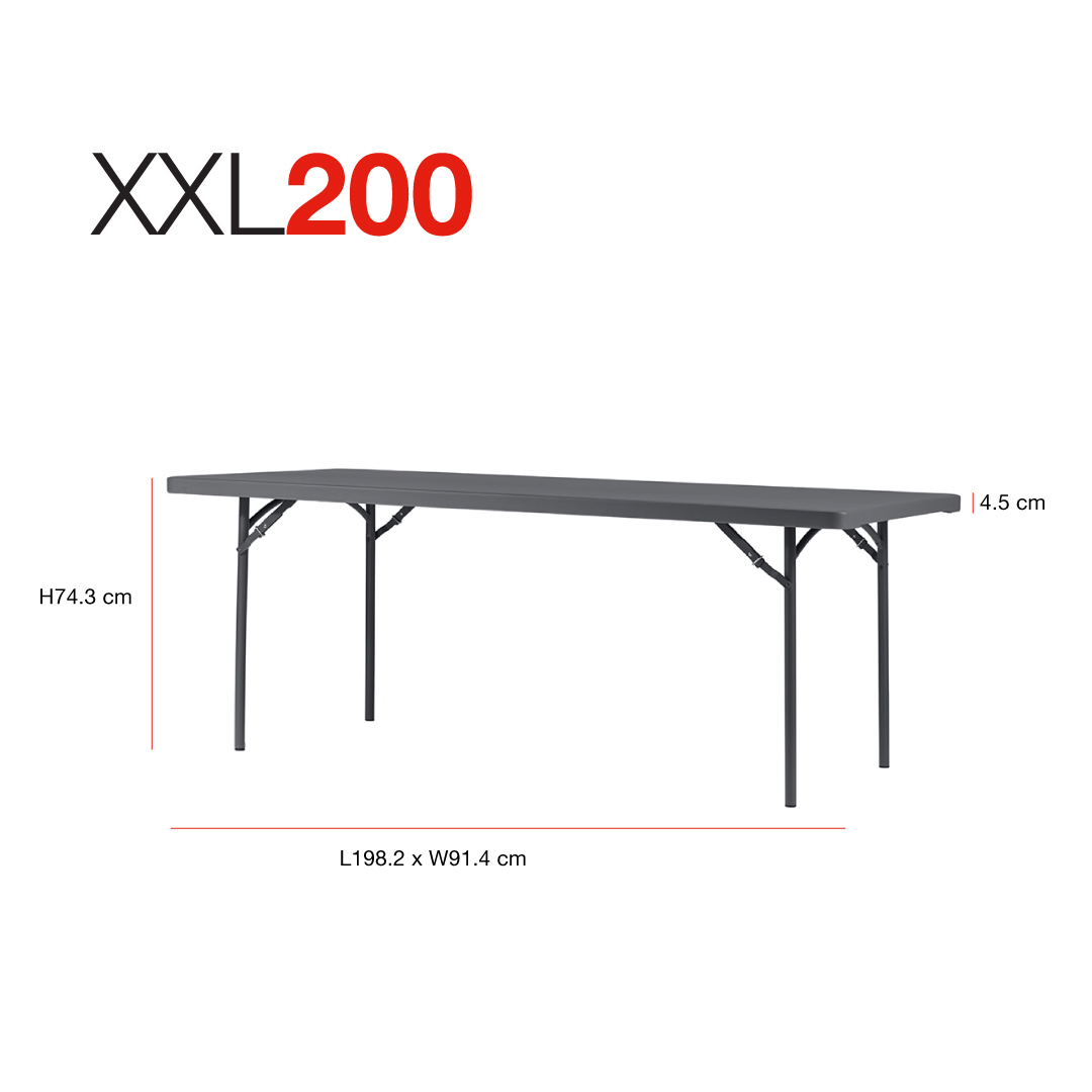 Zown New Classic - foldable table XXL 200x90 cm