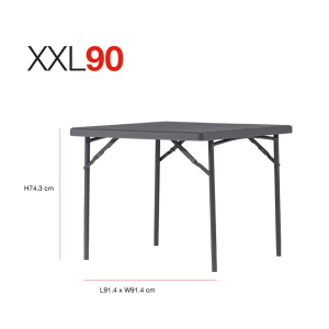 Zown New Classic - foldable table XXL 90x90 cm