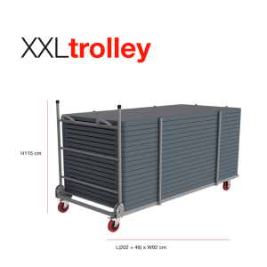 Zown plastic table XXL table trolley