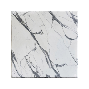 Carrara marble-look tabletop square