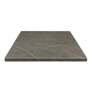 Gray marble-look tabletop square