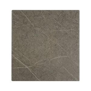 Gray marble-look tabletop square