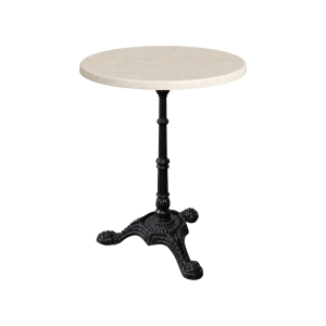 Marble-look round tabletop