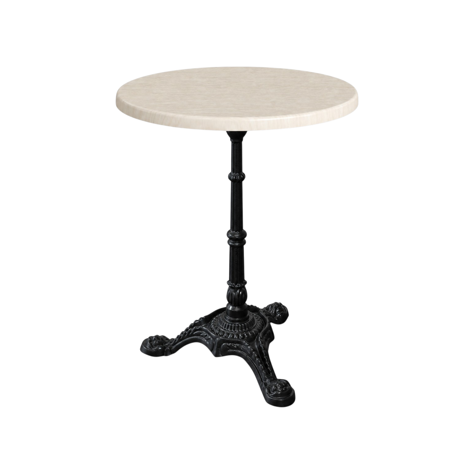 Marble-look round tabletop