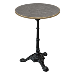 Grey marble-look/brass tabletop round