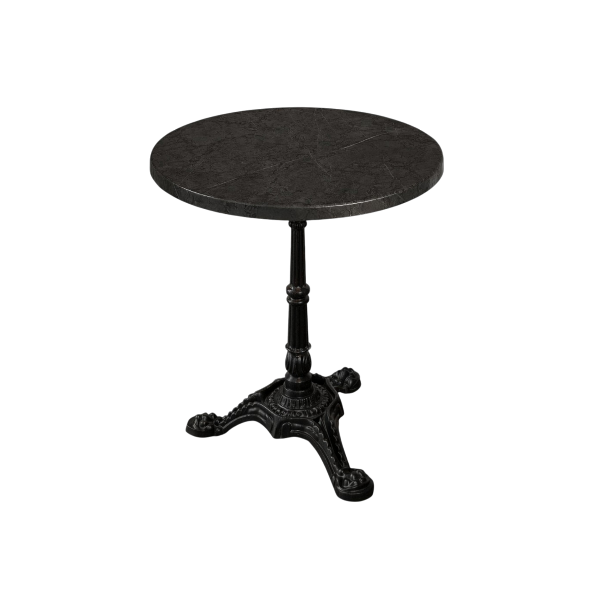 Gray marble-look tabletop round